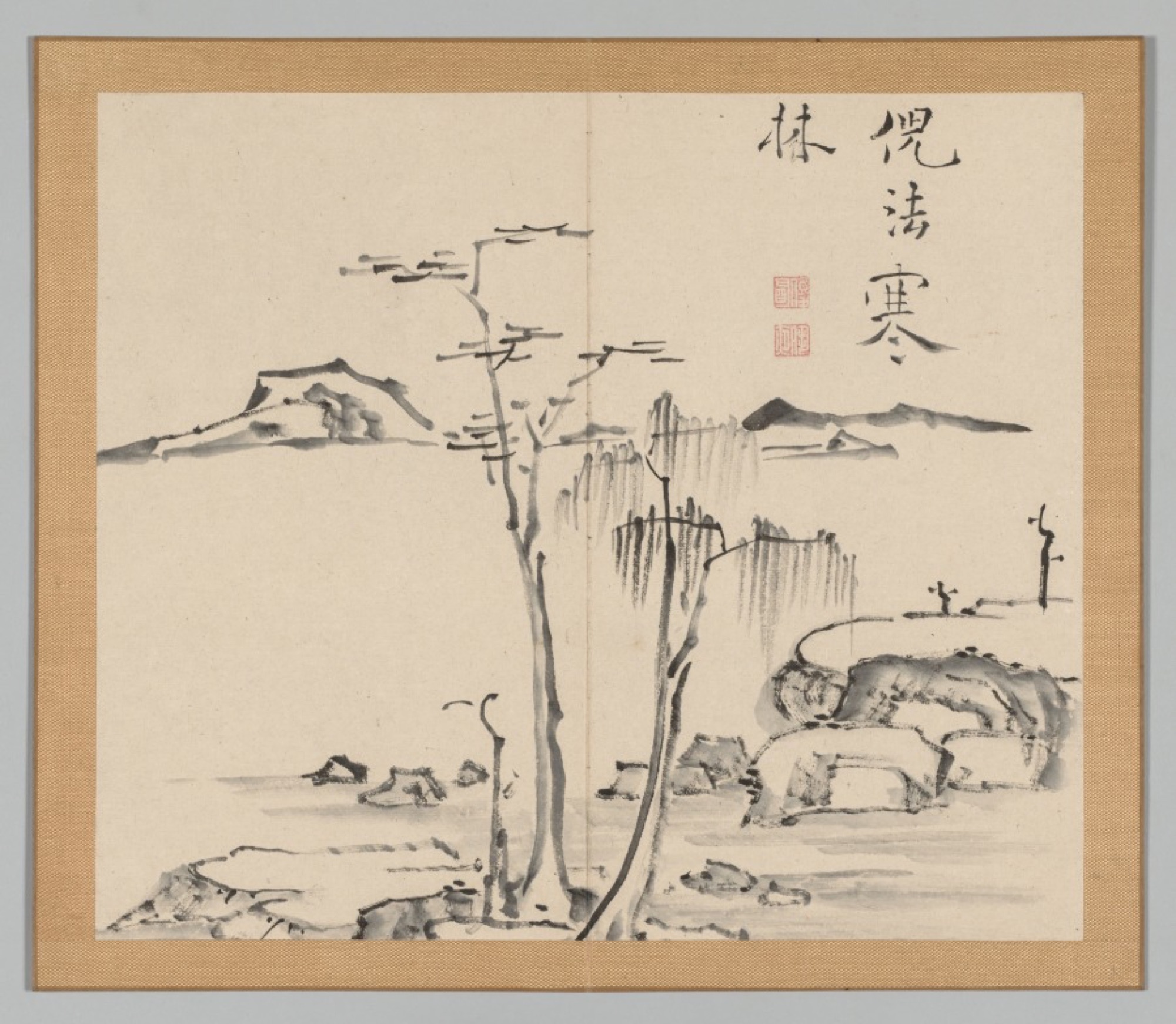Aoki Shukuya, Double Album of Landscape Studies after Ikeno Taiga, 18th century