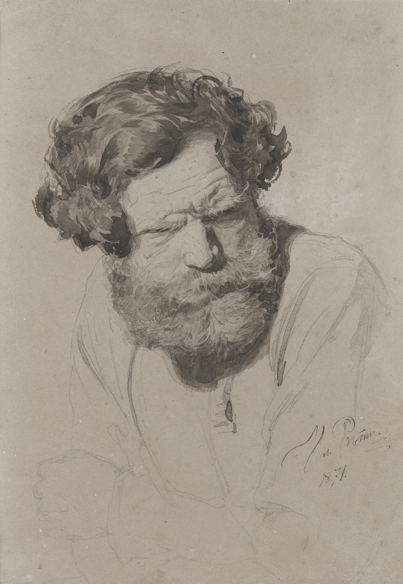 Ilya Repin, Portrait of a Russian Peasant, 1871