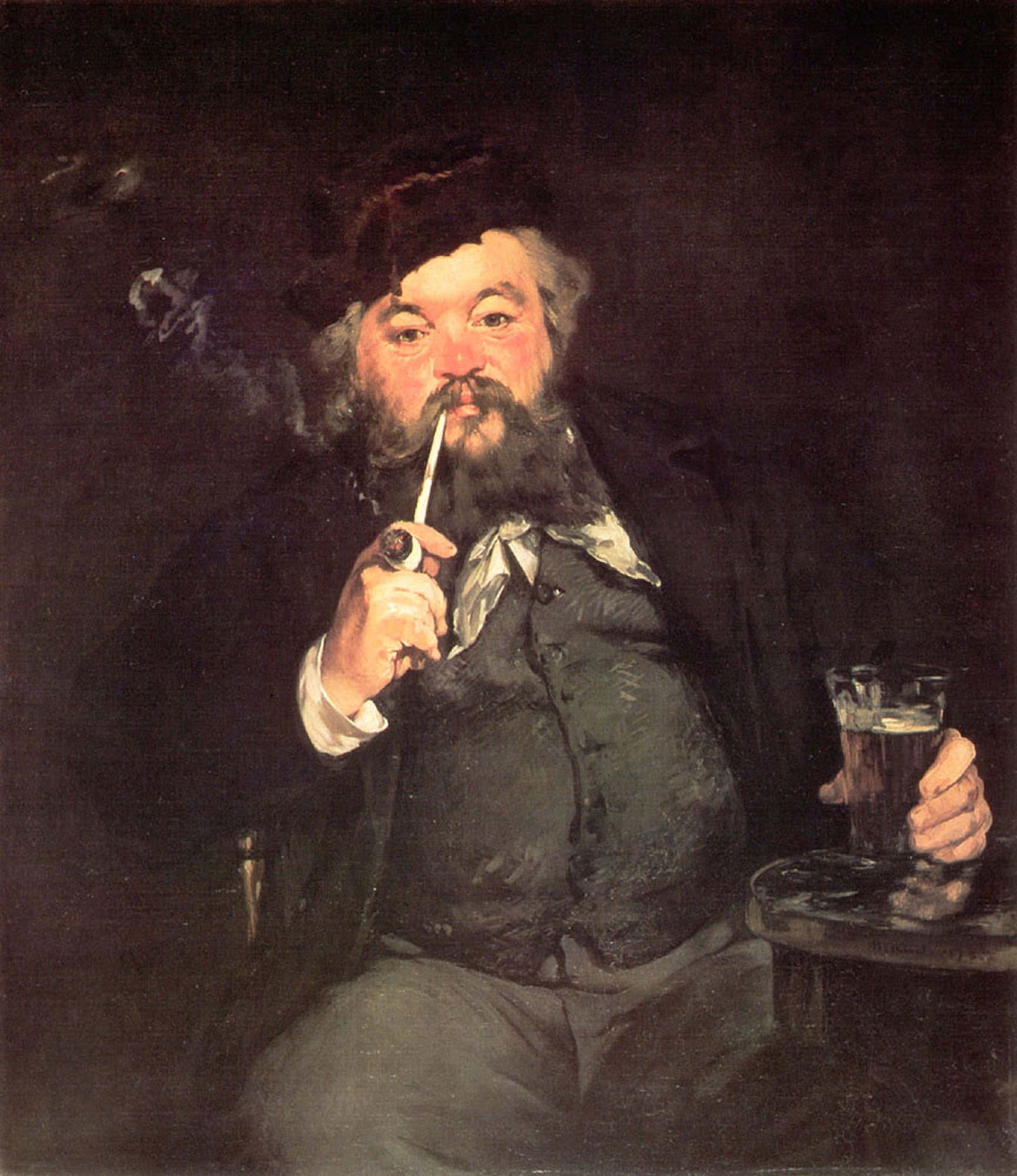 Édouard Manet, A Good Glass of Beer, 1873 — gratification, personified