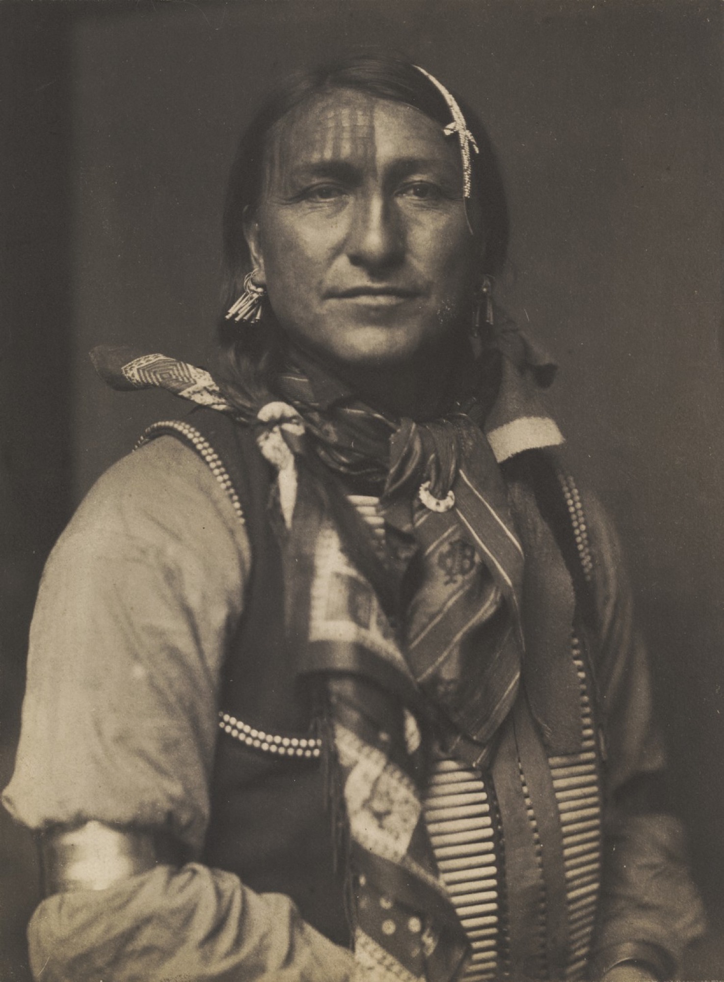 Gertrude Käsebier, American Indian Portrait, c. 1899 — a studio construction: who made the choices in this image, and for whom?