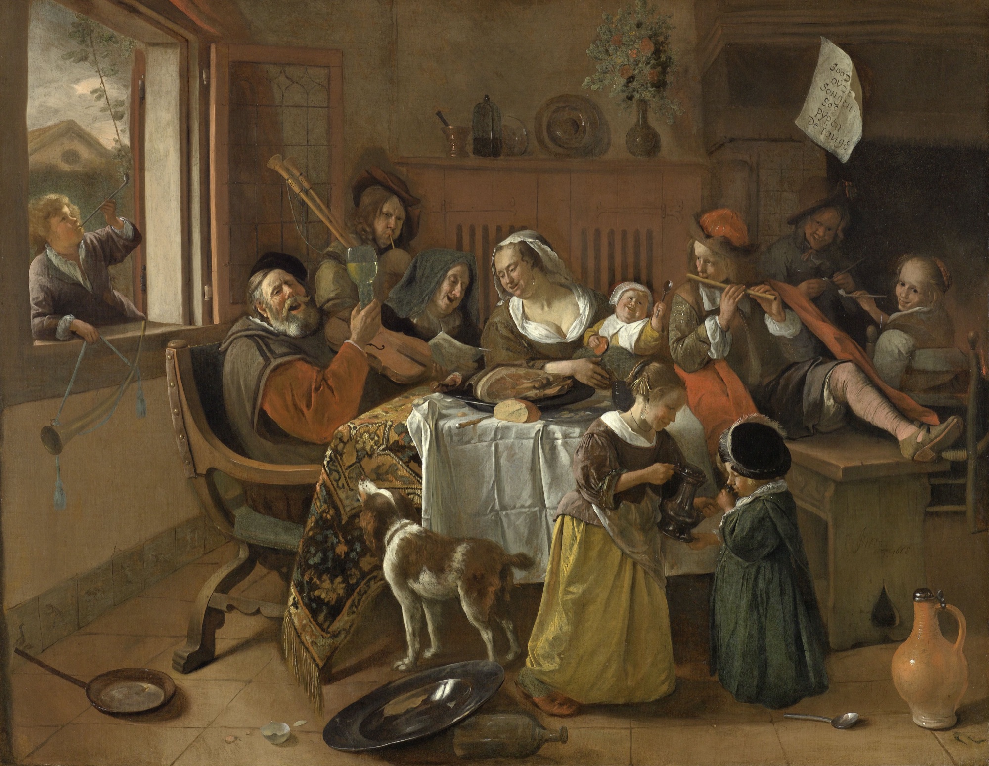 Jan Steen, The Merry Family, 1668
