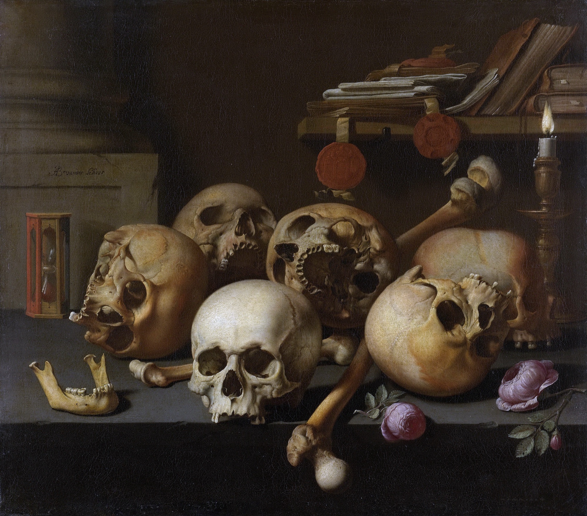 Aelbert van der Schoor, Vanitas Still Life, c. 1660 — the same codes, a different picture: repetition and difference