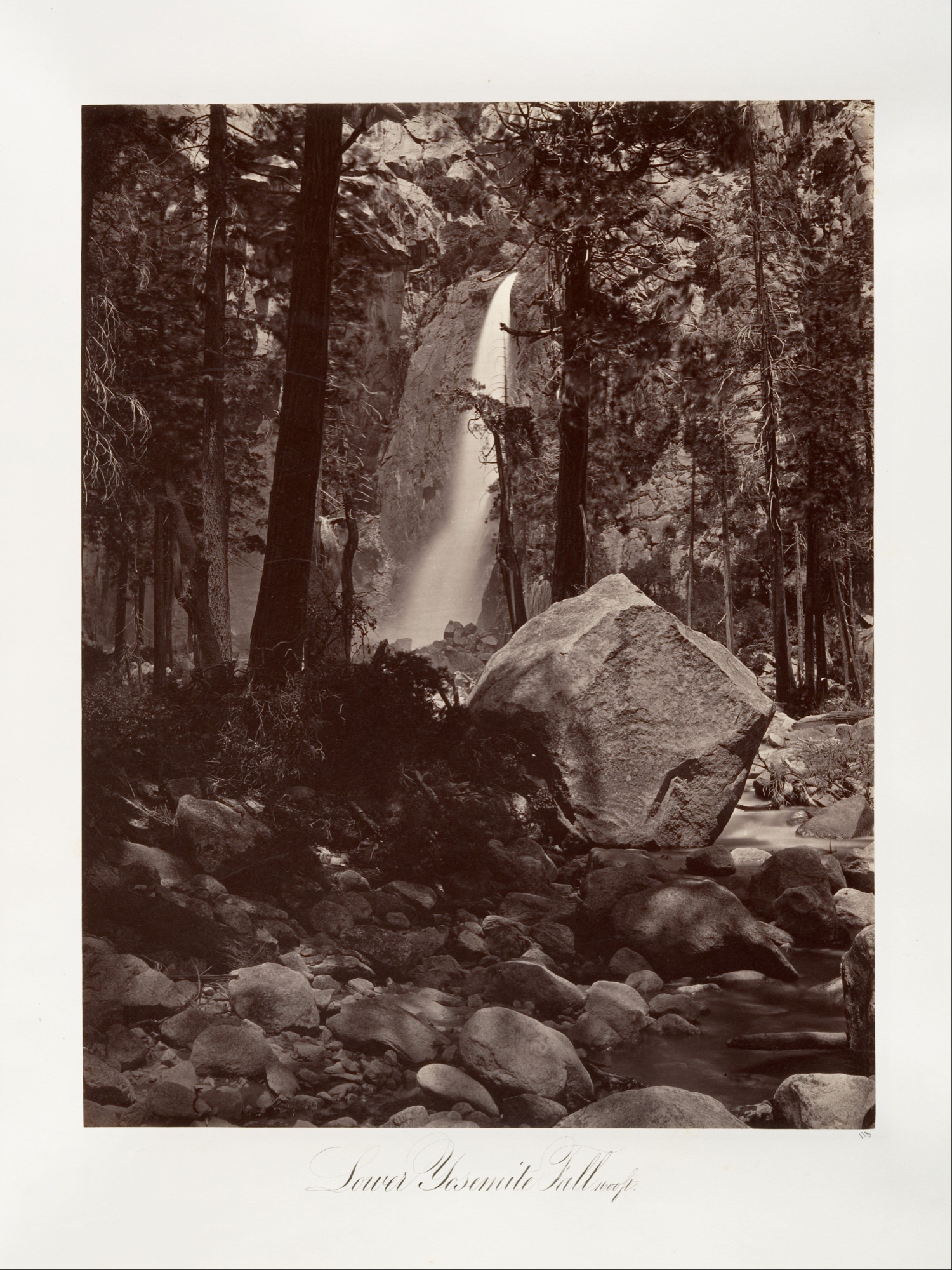 Carleton Watkins, Lower Yosemite Fall, c. 1872