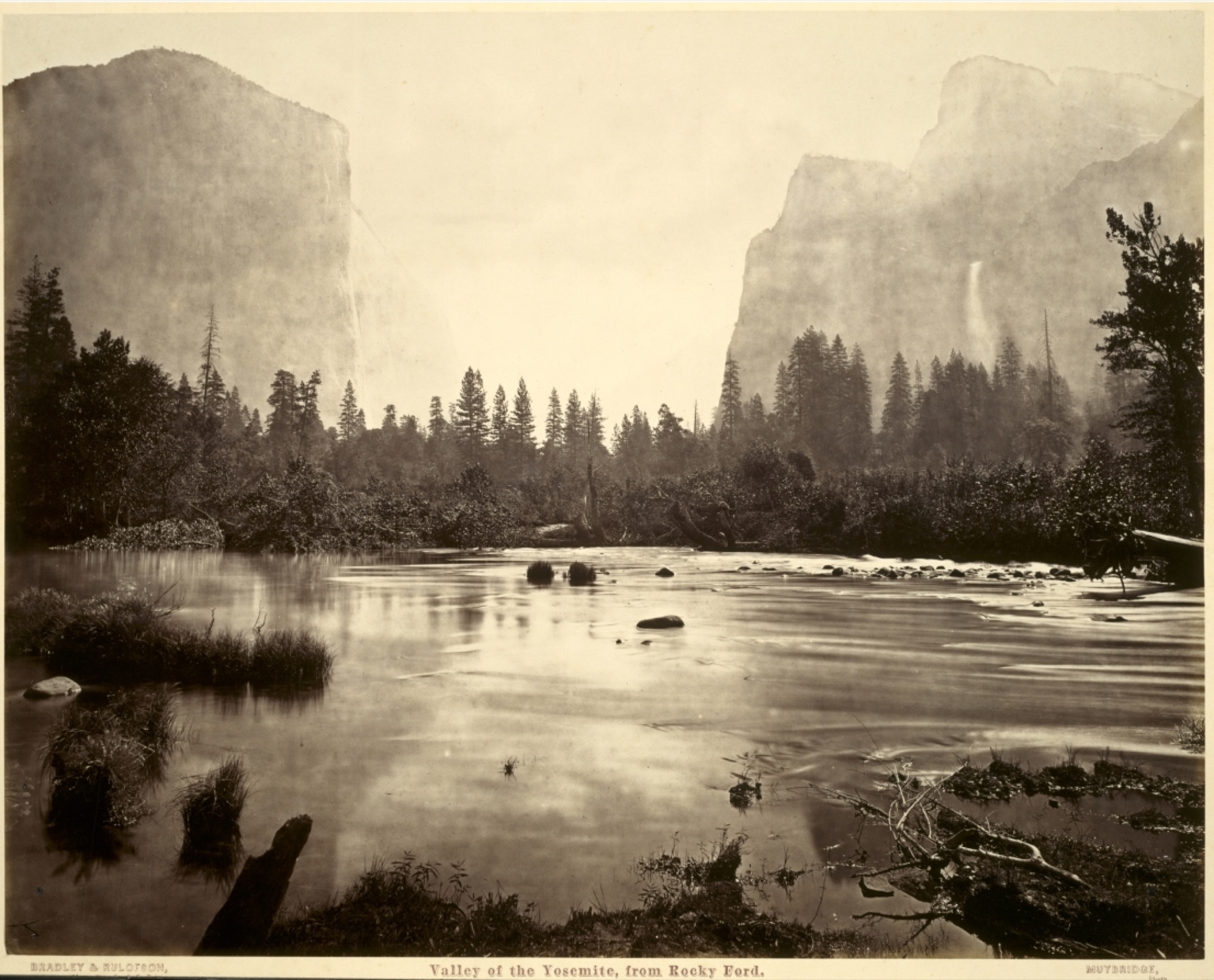 Eadweard Muybridge, Valley of the Yosemite, from Rocky Ford, 1872